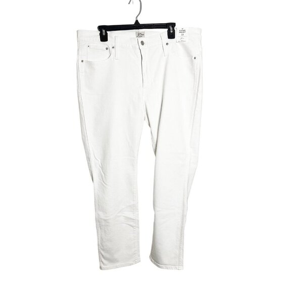 J. Crew 9" Vintage Slim-Straight Jeans White Women's Size 33 Denim Jean - Picture 2 of 8